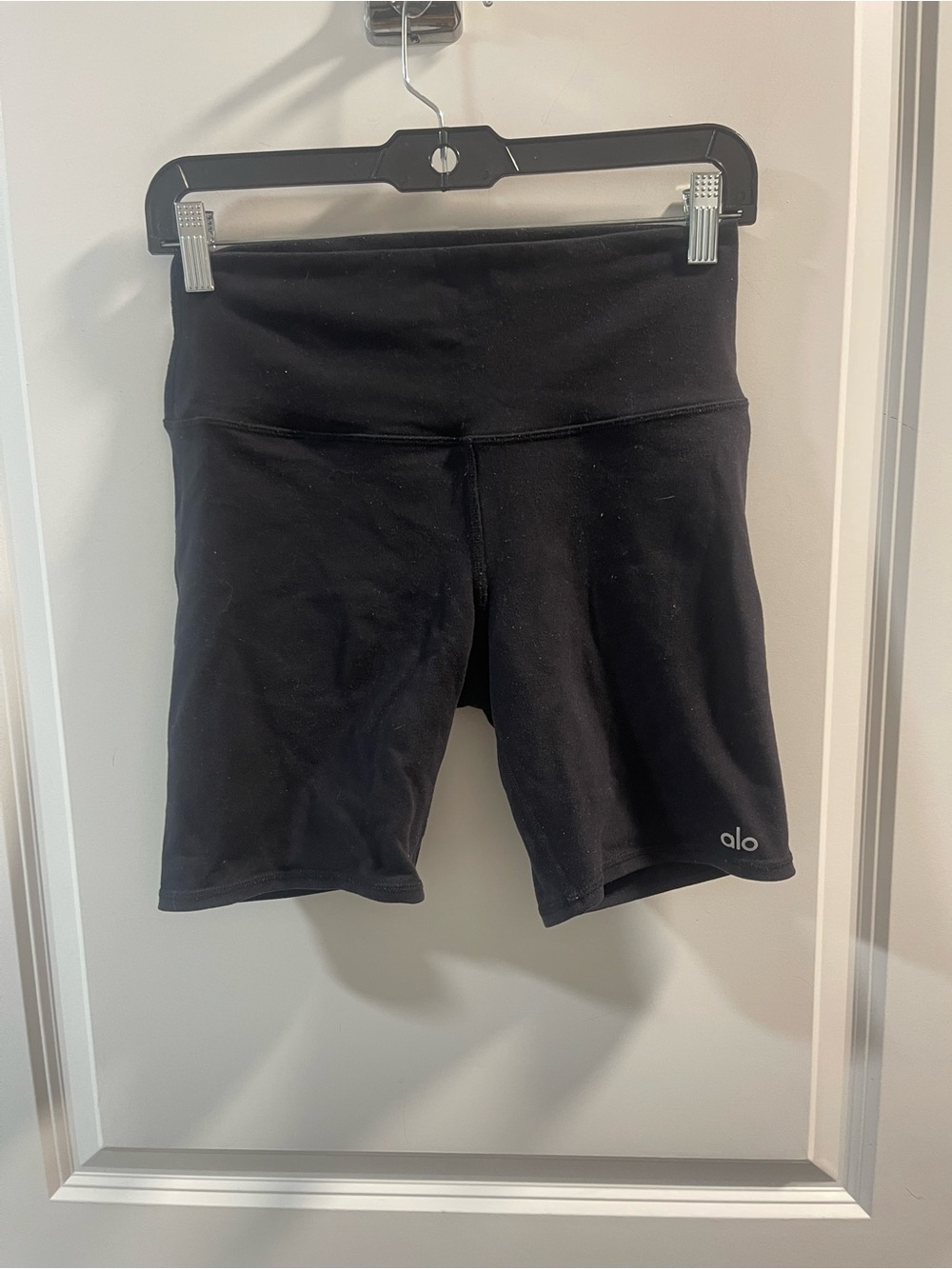 ALO Yoga Flawed Black High-Waist Bike Shorts No Size Tags